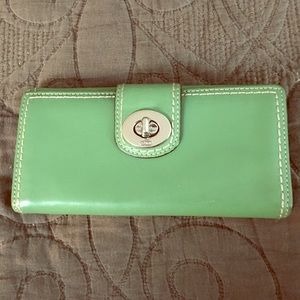 Coach green wallet